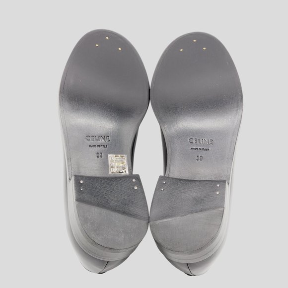 Celine Leather Lace-Up Derby Shoes Black Size 39 - Picture 6 of 8